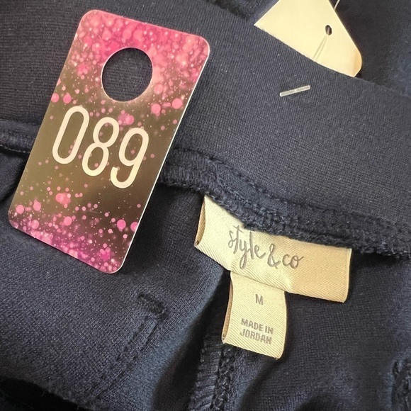 089. FLAWLESS Style & Co. Navy Blue Dress Pants Medium M - Picture 7 of 8